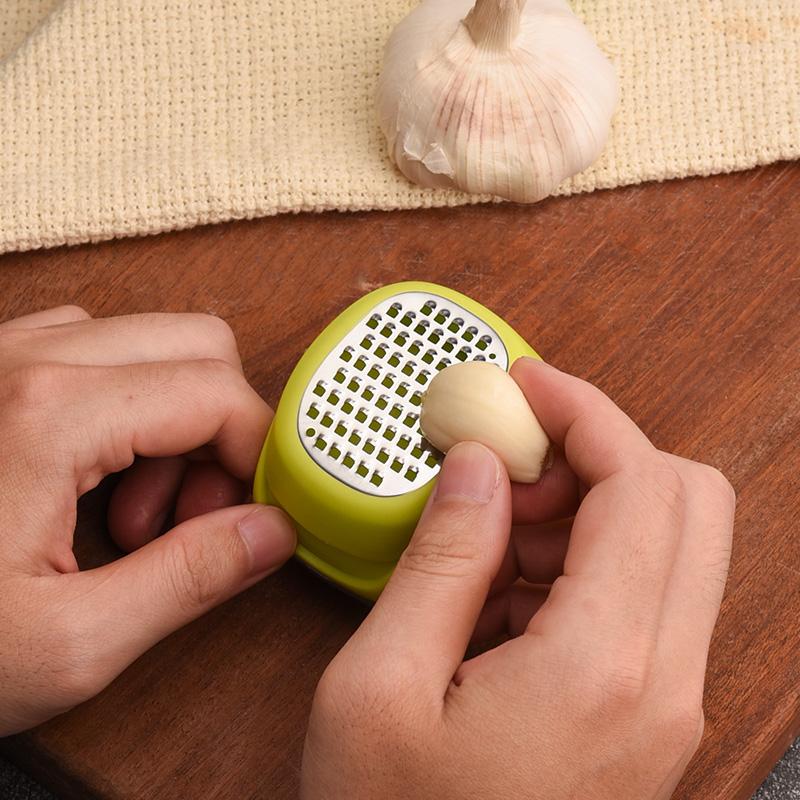 1pc Kitchen Utensils Plastic Handle Stainless Steel Ginger Grater Kitchen Cheese Tool Garlic Press Multifunctional Grater