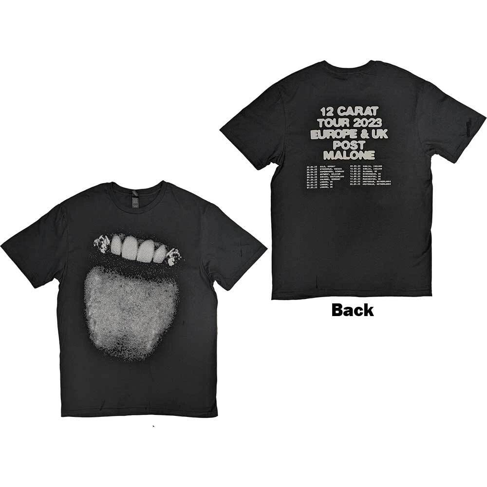 Post Malone Fangs 2023 Tour Dates T-Shirt Black New M