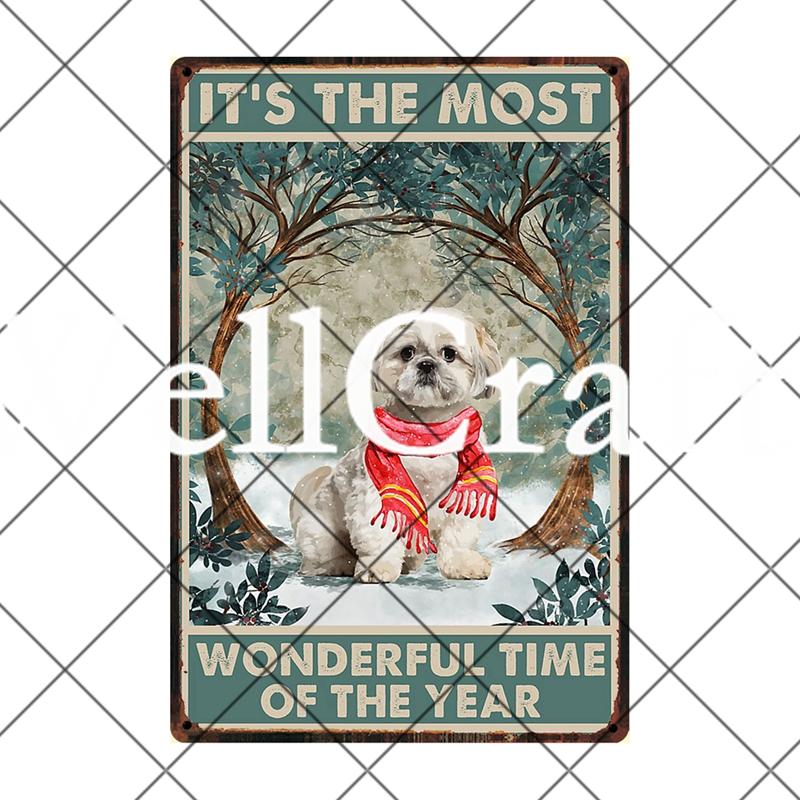 [ Wellcraft ] Pet Shih Tzu Dog You Are My Sunshine Beer Bath Shop Art Metal Tin Sign Wall Poster Iron Painting Pub D-14 20*30 CM
