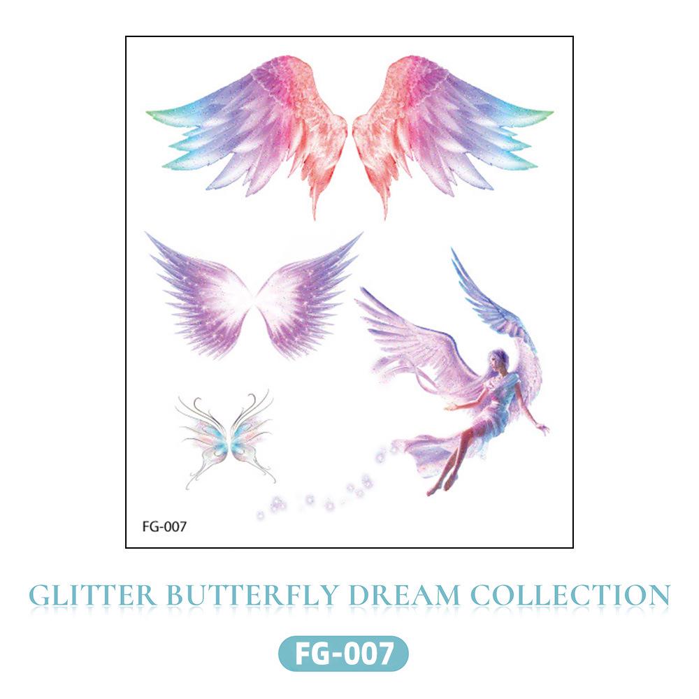 Glitter Gradient Butterfly Face & Eyeshadow Temporary Tattoo Stickers