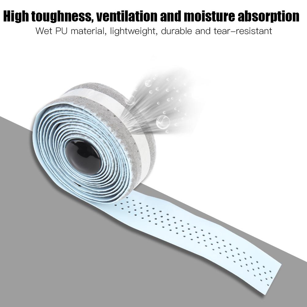 Wet PU Cycling Handlebar Bar Tape Lightweight Road Bike Handle Wrap Black