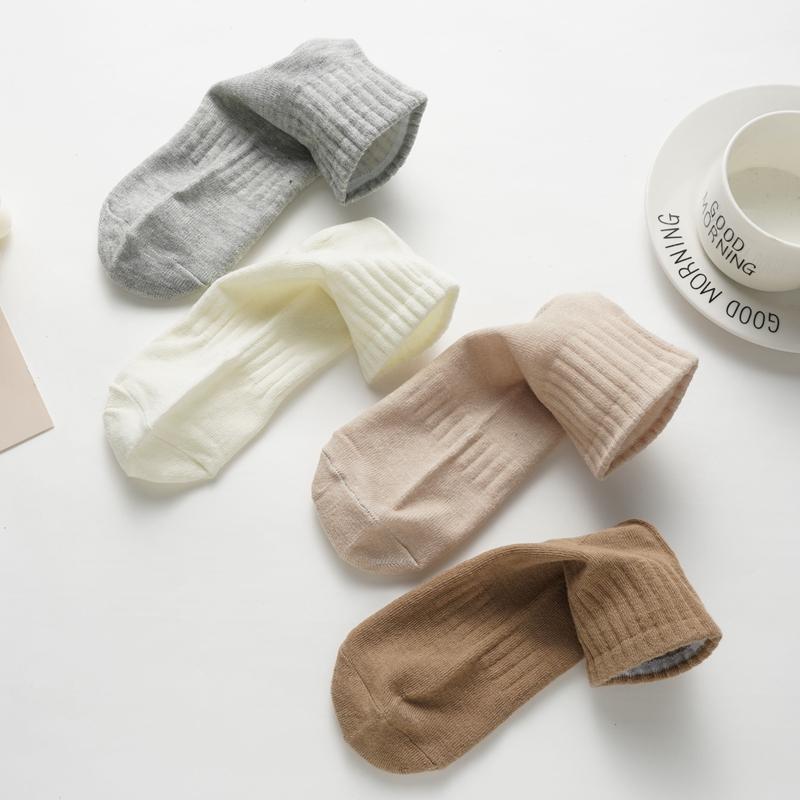 1/3 Pairs Woman Socks Solid Color Female Breathable Cotton Lady Ankle Socks Casual Fashion Students Girls Short Socks