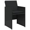 Vidaxl 13-Cz. Garden Furniture Set, Cushions, Black, Rattan PE