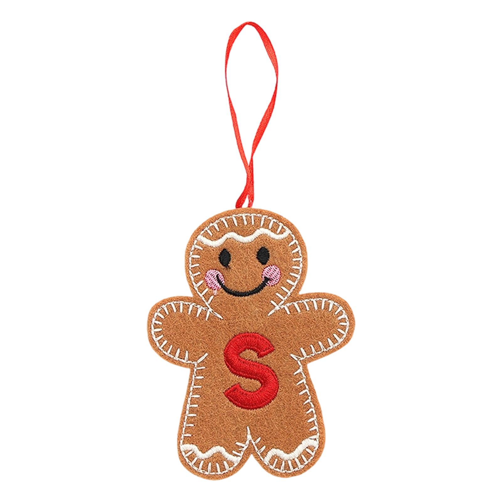 Christmas Gingerbreads Man Decorative Pendant Christmas Tree Pendant Christmas Letter Biscuits Man One Size