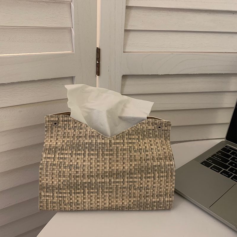 

Light Luxury Leather Tissue Box Home Living Room Car Mounted Paper Bag Creative Restaurant Paper Box Home Decoration