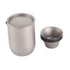 Titanium Double Walled Tea Cups with Removable Filter Cover Cap Outdoor Camping Portable Tea Maker