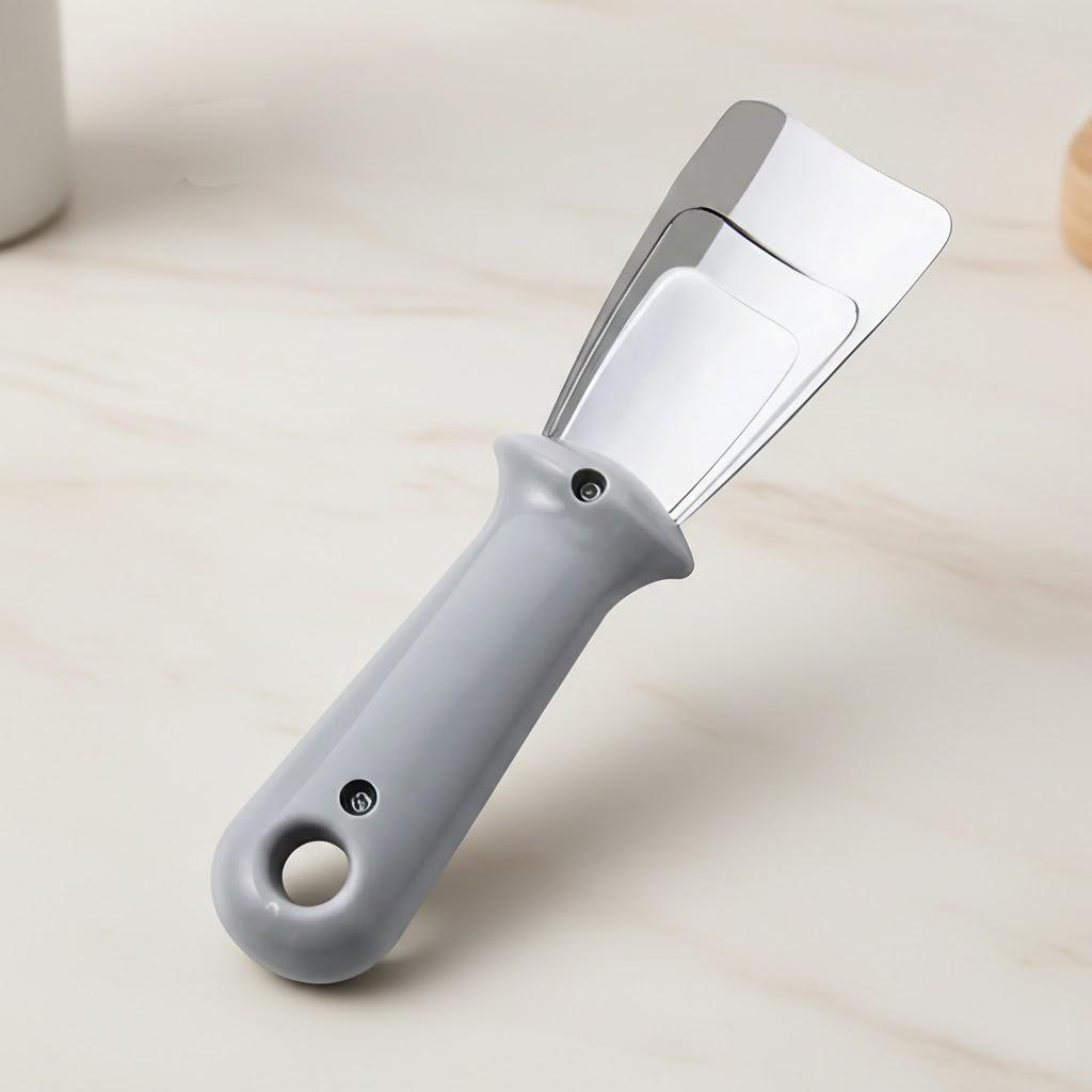 

Stainless Steel Deicing Shovel Scraper Ice Remover Tool Kitchen Gadget Freezer Scraper Scraping Tool for Home серый