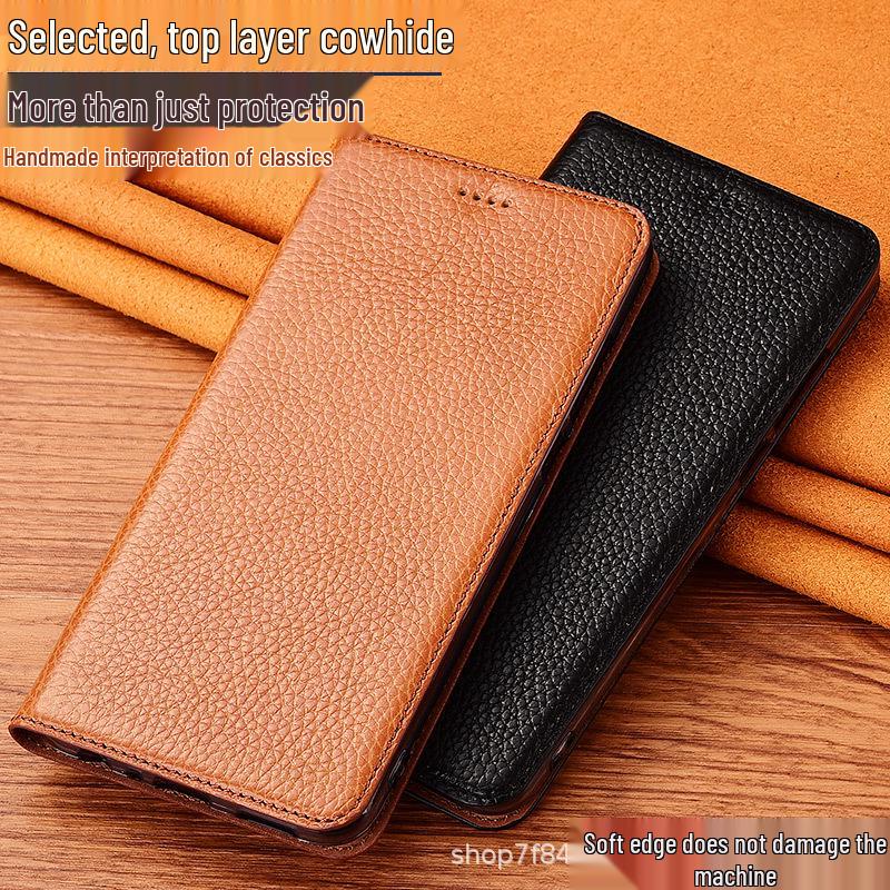 Genuine Leather Flip Case for Google Pixel 10 Pro XL - Full Coverage Protective Case