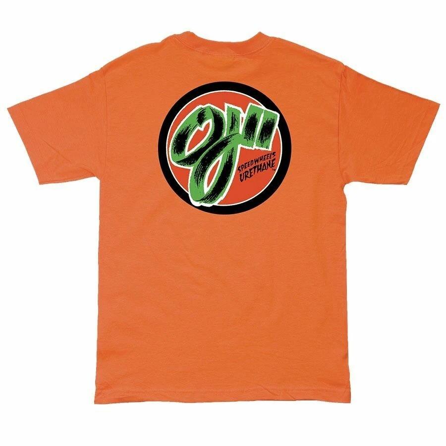 Santa Cruz OJ Wheels OJS OJ2 SPEEDWHEELS POCKET Skateboard T Shirt ORANGE XXXXL