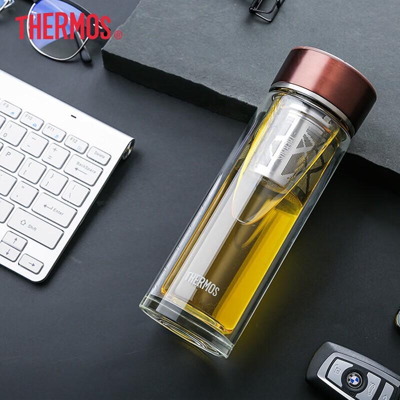 THERMOS TCGD-400D Double-Layer Glass Tea & Coffee Mug