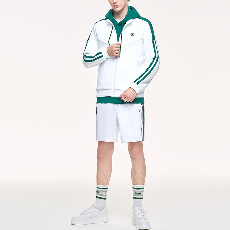 New FILA Athletics Coach Jacket Spring Fall Men's Jade White A11M113501F-WT