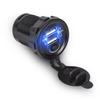 Dual Port USB Car Charger 12-24V 5V 2.1+2.1A Independent On/Off