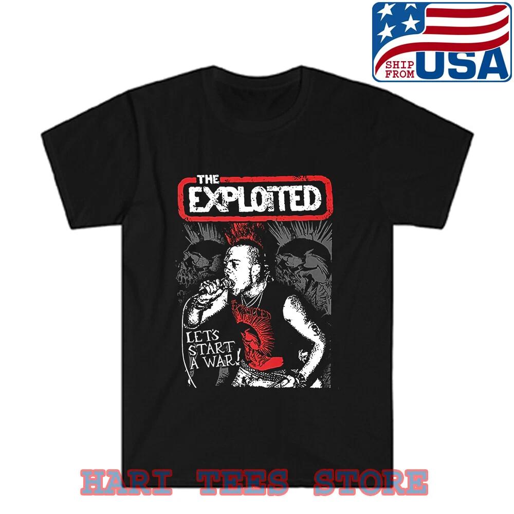 The Exploited Let s Start A War Men s Black Size S to 5XL 2XL