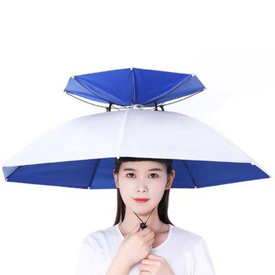 Pălării de pescuit Umbrelă dublă de ploaie Anti UV Rezistentă la ploaie Protecție solară Umbrele de pescuit Argintiu