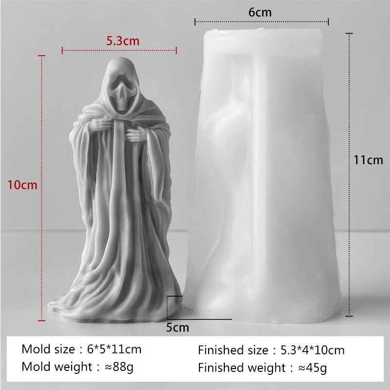 

Хэллоуин Жуть Череп Силиконовая Форма для Свечей DIY Призрак Арома Гипс Смола Декоративная Форма Хэллоуин Принадлежности для Изготовления Свечей