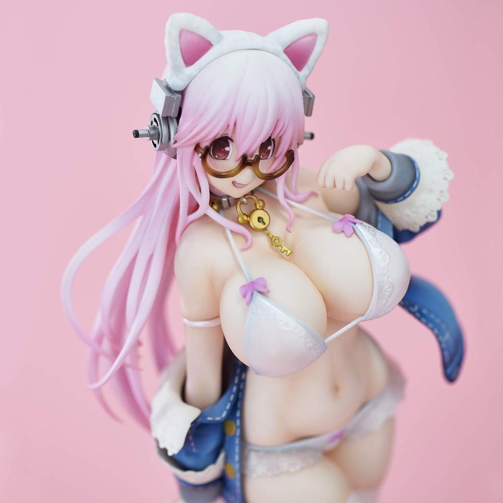 Super Sonico White kočka malovaná hotová figurka ver. PVC&ABS bez vodního kamene