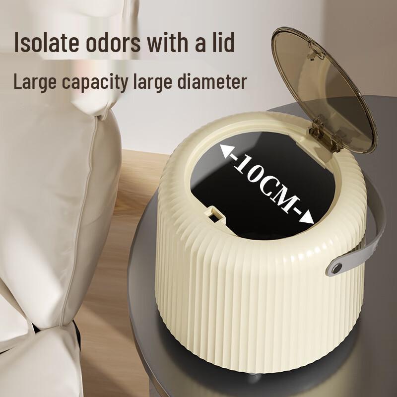 Modern Desktop Trash Can with Lid