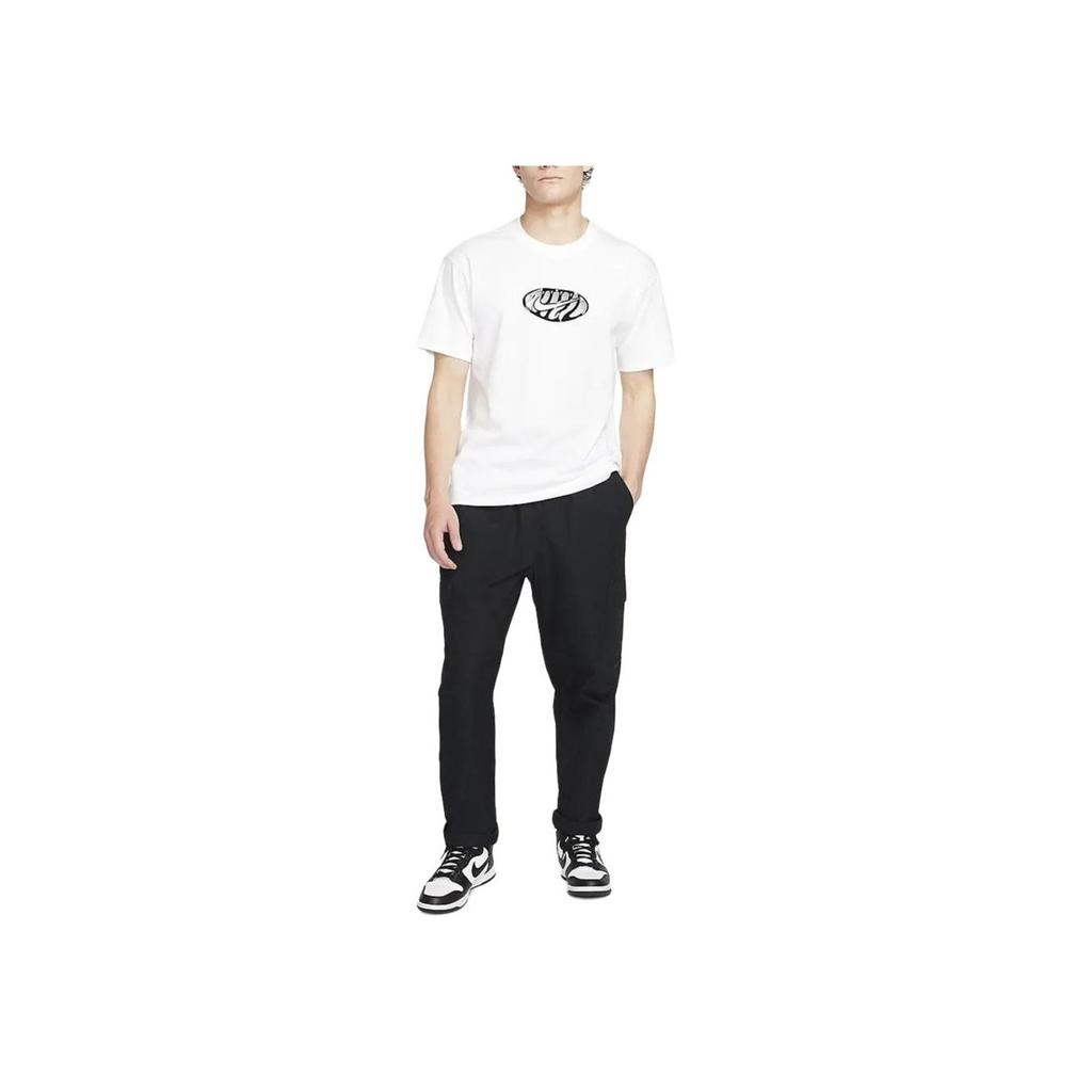 Nike Sportovní logo Crew Neck Tričko s krátkým rukávem Pánské topy Bílé FQ3753-100