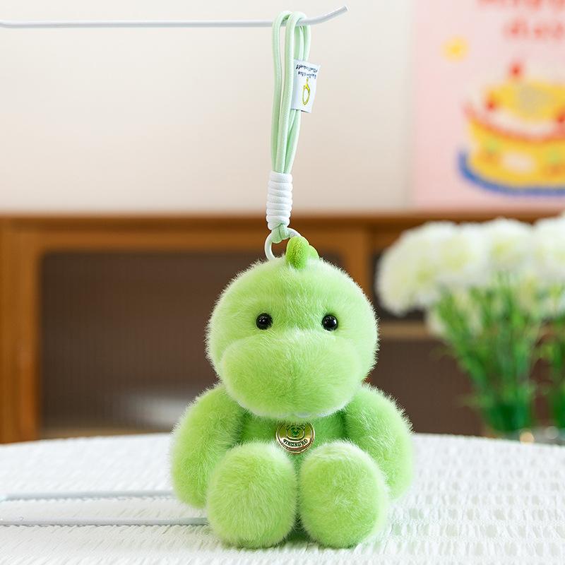 Animal doll pendant dinosaur elephant keychain schoolbag pendant bunny grab machine doll plush toy