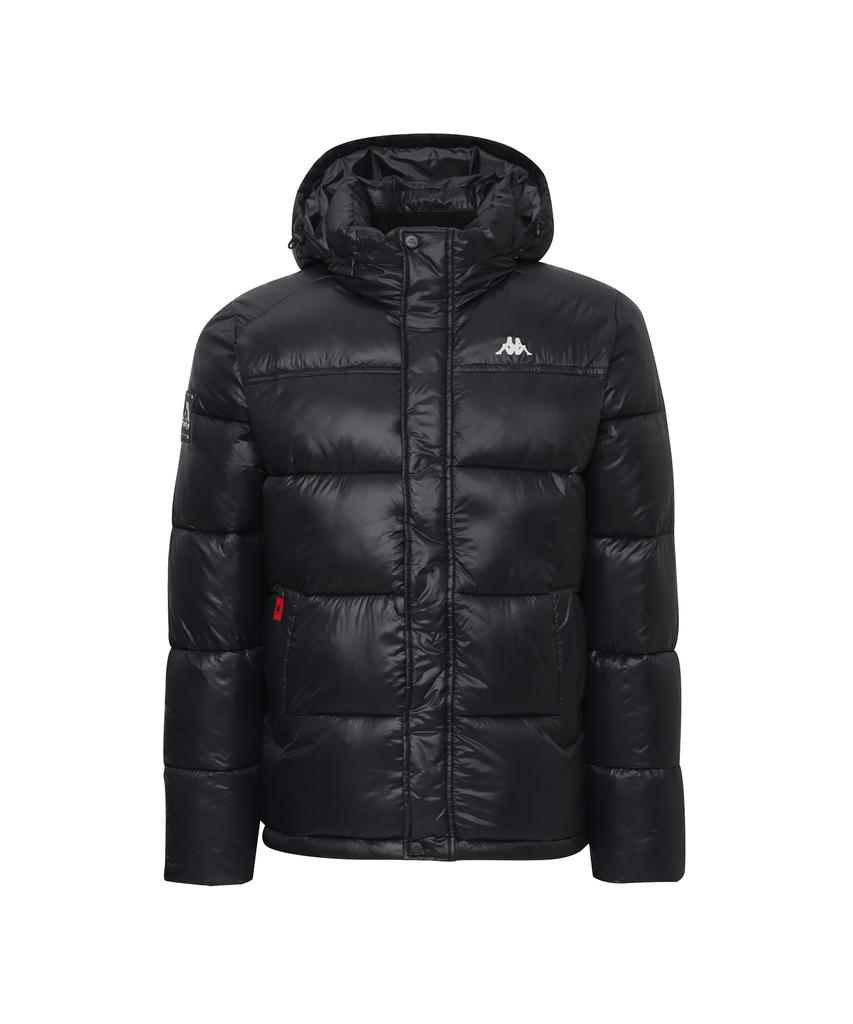 Kappa Bulky Hoodie Padded Jumper Unisex Black