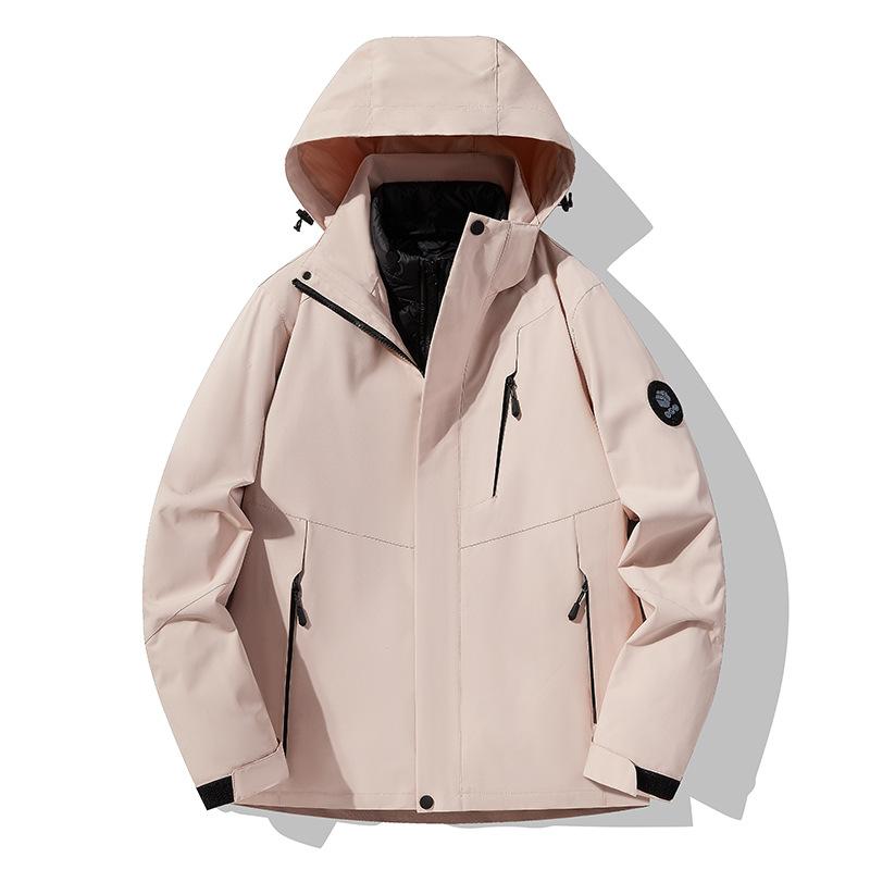 New Autumn and Winter Outdoor Thickened Windproof Waterproof Jacket for Men and Women Down Warm Three-in-one or Two