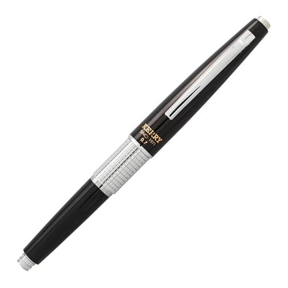 Pentel KERRY Mechanical Pencil 0.7mm Limited Edition Black (Imported) - 1971 Classic Cap-Style Luxury Drafting Pen, Overseas Color P1037-A, Aluminum,
