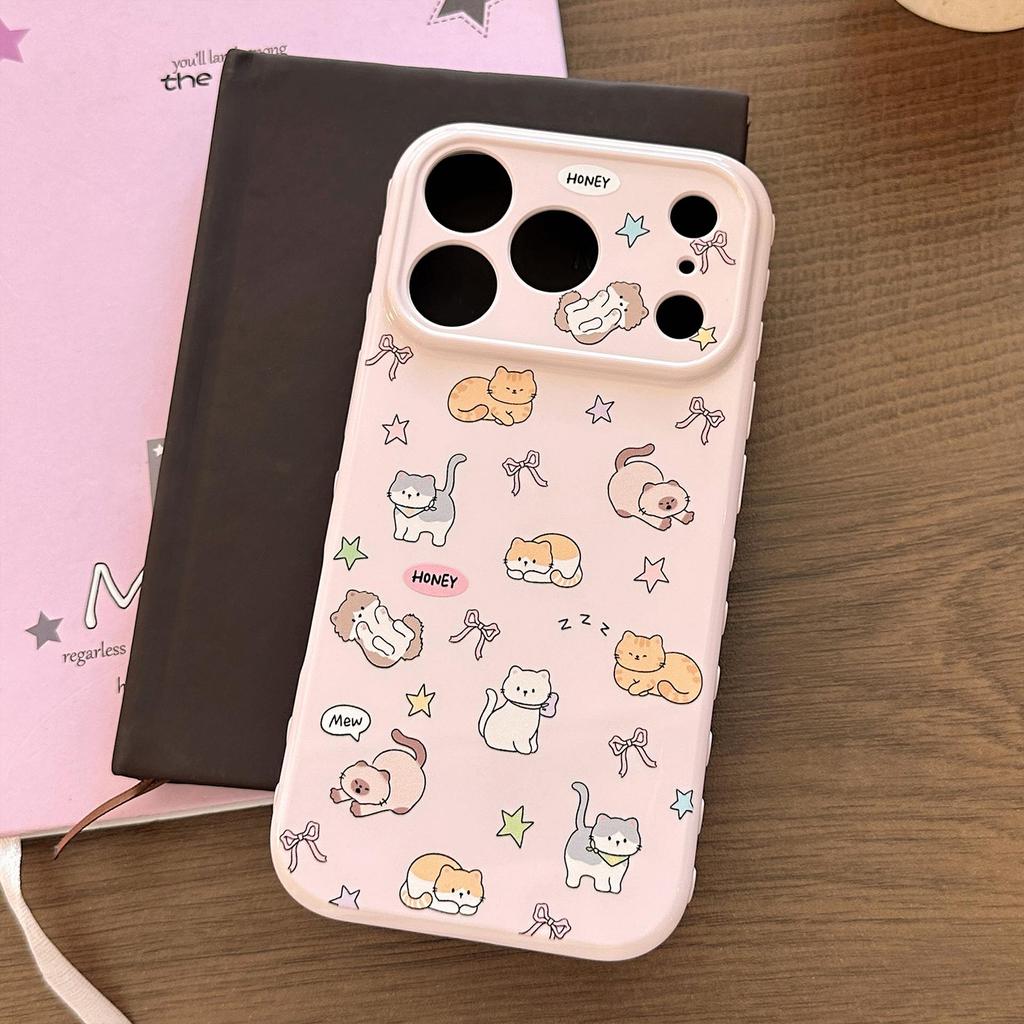 Cute Cat Planet Full Coverage Soft Case for Apple iPhone 12-17 Pro Max