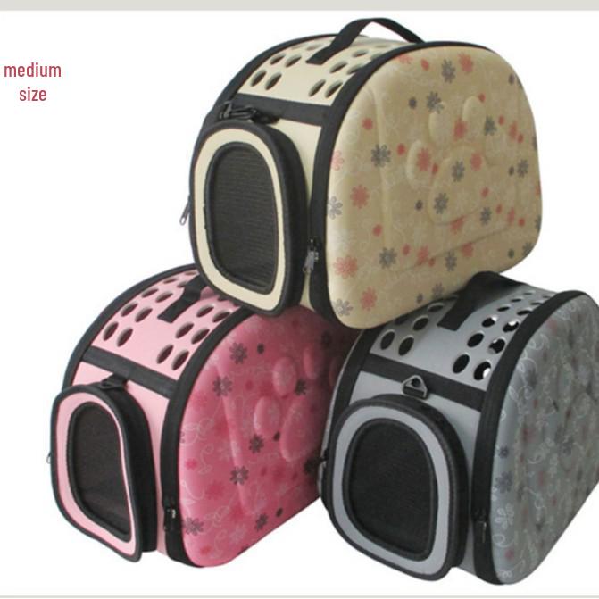 Foldable Crossbody Pet Carrier Backpack - Large Capacity, Breathable Cat & Dog Bag