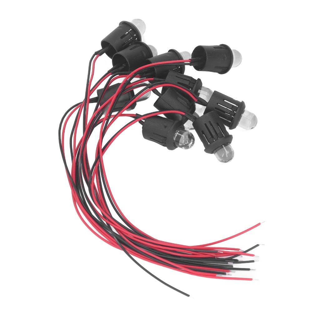 10PCS Water Clear Bulb LED Light Lamp Bulb 12V Prewired Emitting Diodes  Boat Application