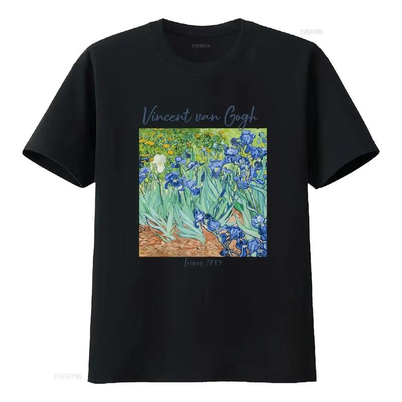 Camiseta Irises De Vincent Van Gogh Pintando Una Vibrante Fl S