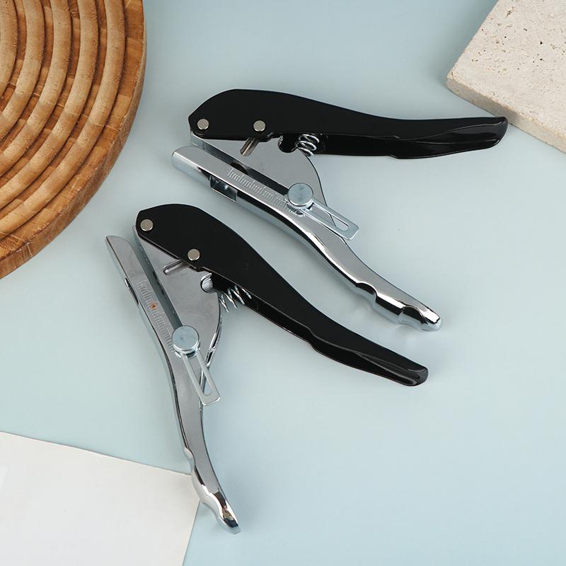 Manuelle Stanz-Kantenanleimzange 8/10 mm Loch Stanzwerkzeug für Kunststoffplatten Papier PVC ABS Öffner Nagelloch Abdeckzange