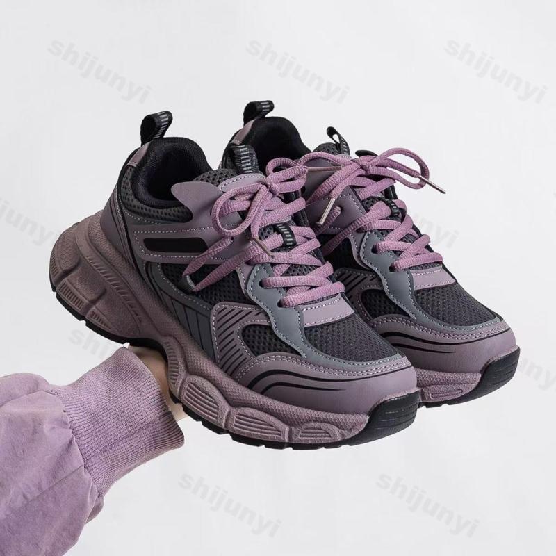 Damen Plateausneaker Herbst Neu Höhensteigerung Outdoor Rutschfest Freizeitschuhe Schnürung Atmungsaktiv Komfort Vulkanisierte Schuhe
