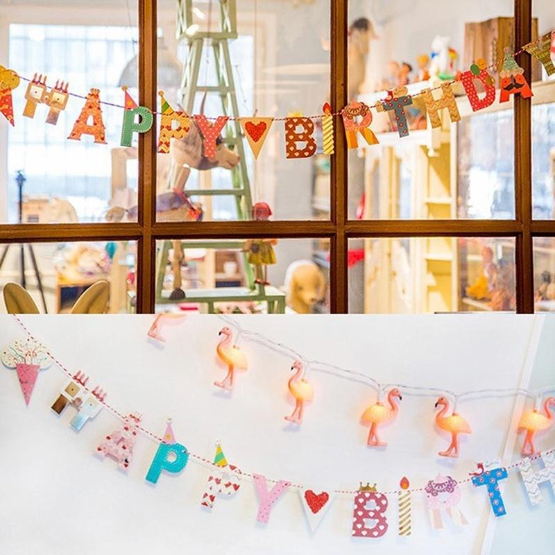 Happy Birthday Party Cute Garland Design Birthday Party Bunting Banners