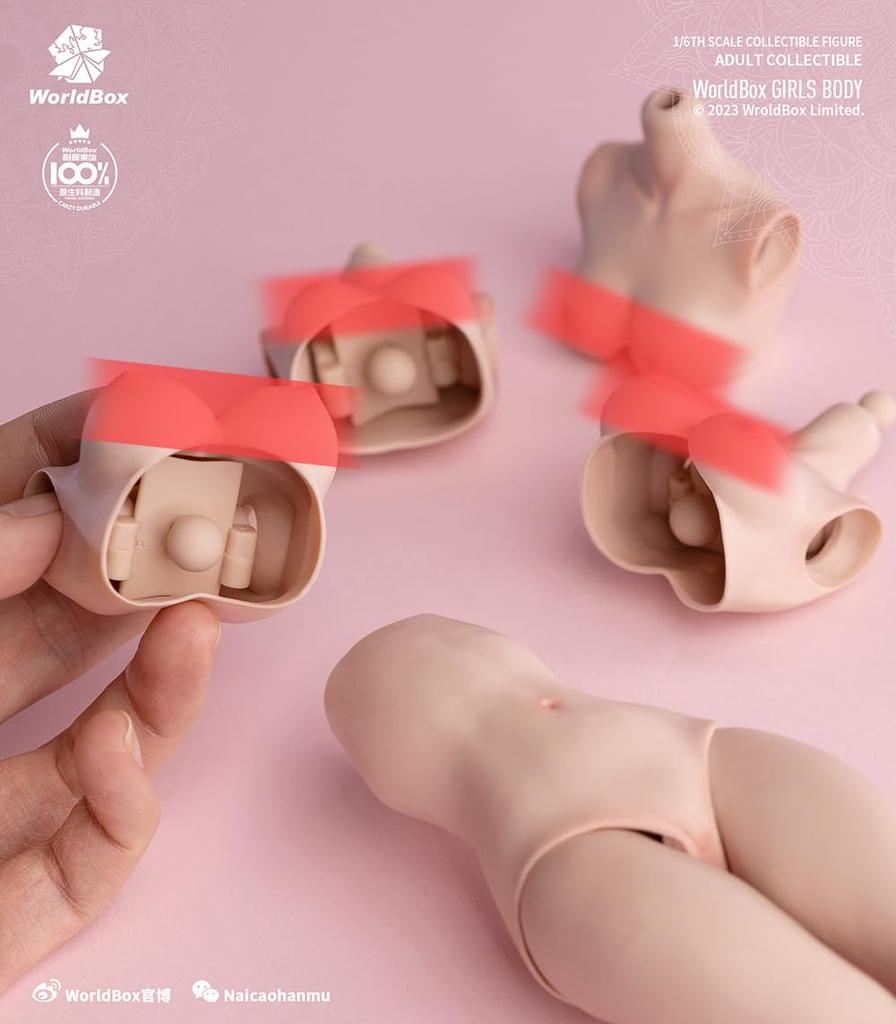 Toys Hobbies Scale Action Figures for Worldbox AT202 and AT203 Pale Skin Female Large Bust Parts Not & [TOYBARJAPAN] 1/6 AT201, E-Cup (Body Included)