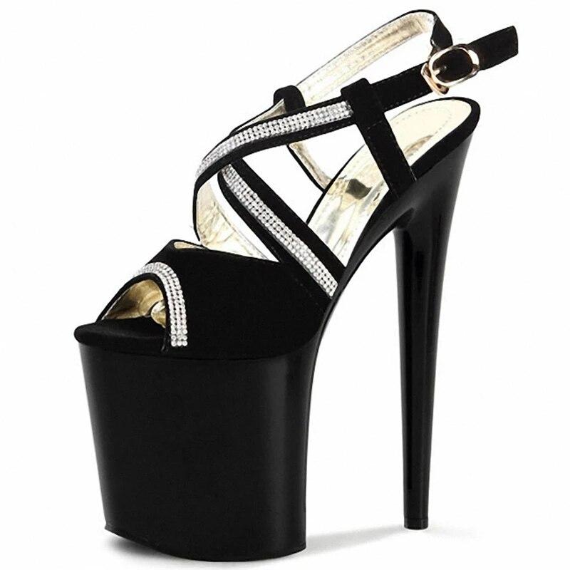 Damskie sandały na platformie do tańca Buty 20 cm obcas do kostki 10 cm platforma seksowna z platformą w kształcie róży kwiatowej YKC