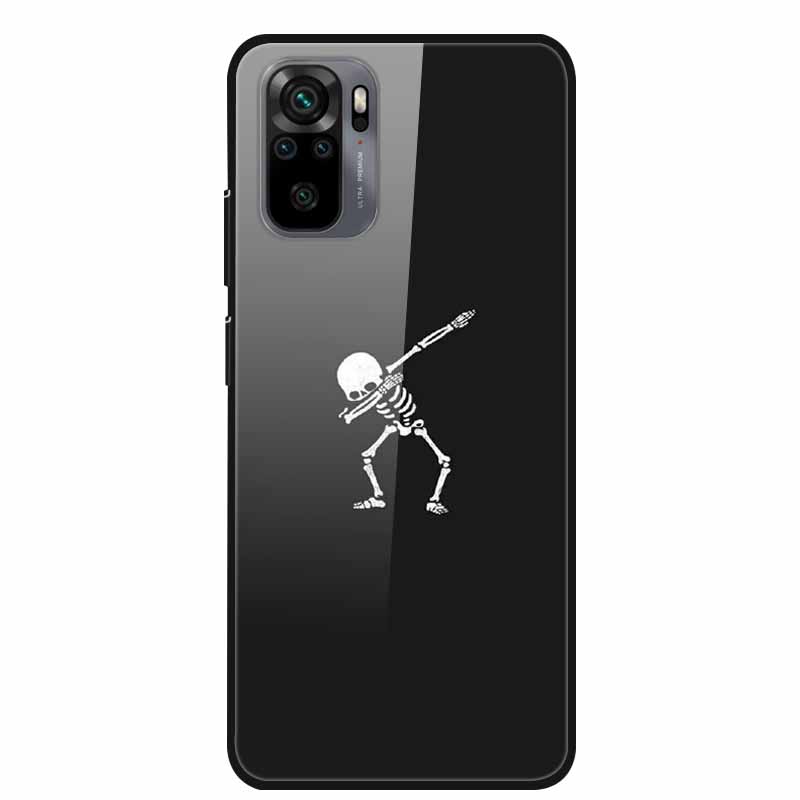 Edzett Üveg tok Redmi Note 10 Pro-hoz Fedél Kemény tok Xiaomi Redmi Note10 5G Telefon Tokhoz Note10 Pro Fundas TPU Lökhárító
