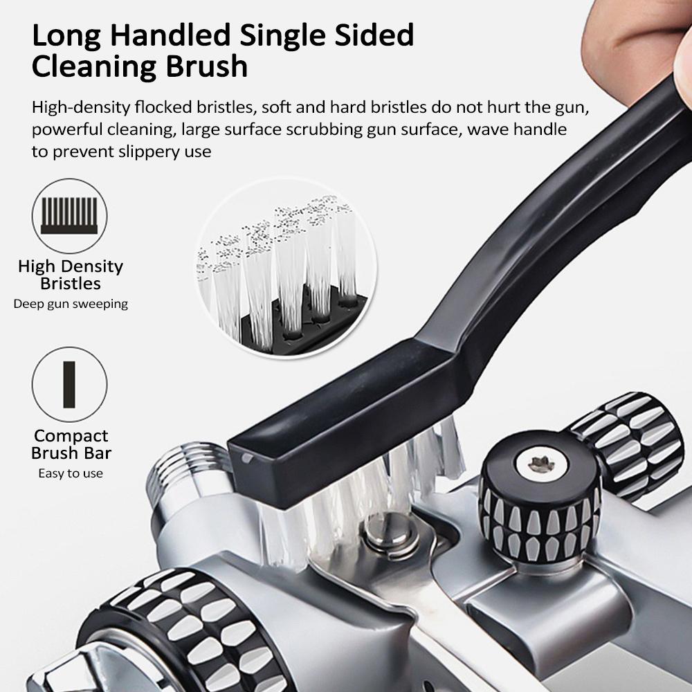 21 buc. Kit de curățare pulverizator de vopsea multifuncțional Perii din nailon Mini perii și ace Tub metalic