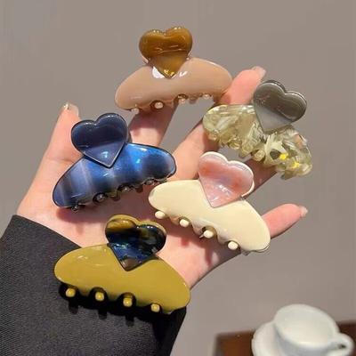 Sweet Acetic Acid Love Hair Clip Grab Vintage Print Small Hair Claws Barrettes For Women Girls Hair Accessories Premium Headwear