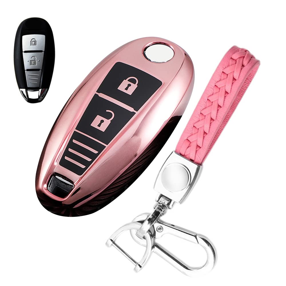 [LETINGFAR] Key Case for Suzuki, Smart Key Case, Key Cover, LM-TPU-Y-PZ-12 золотой