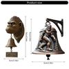 652F Vintage Metall Gorillas Metall Willkommens Türklingel Wandmontage Dekoration