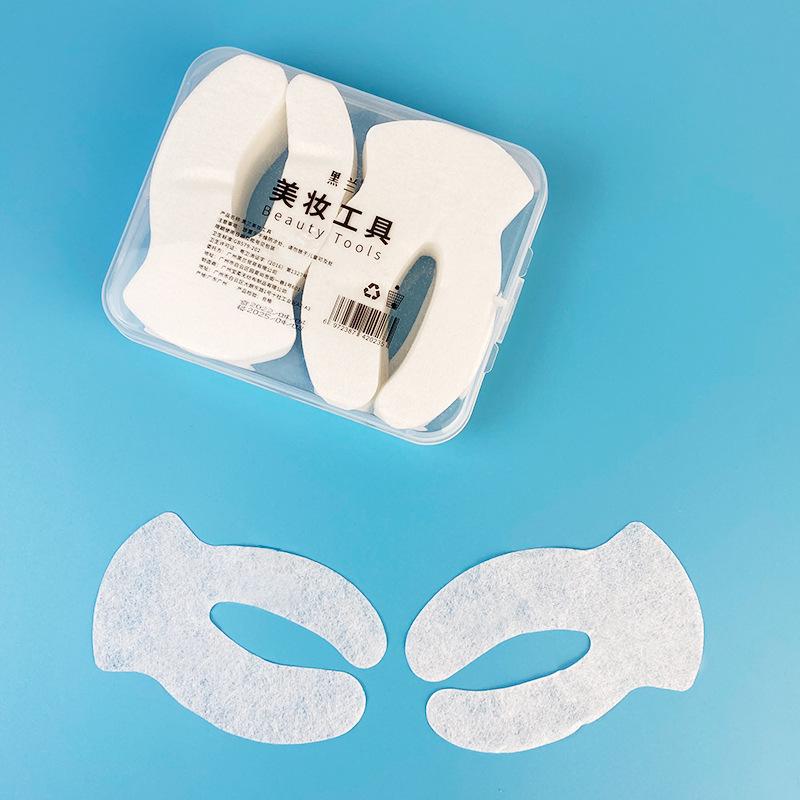 Black Orchid U-shaped Cotton Eye Mask - Skin-friendly, Disposable, Dry Eye Care for Beauty Salons