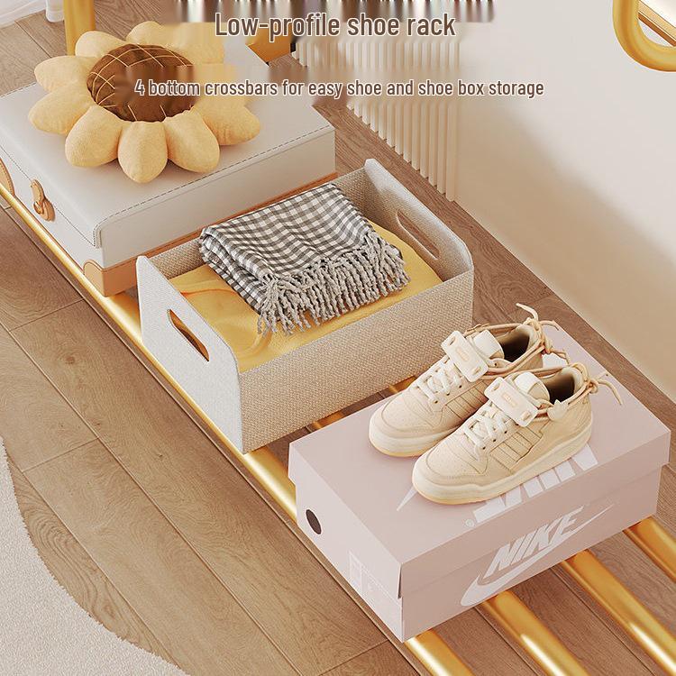 Mobile Floor-Standing Clothes Rack for Bedroom, Balcony, and Dorm – Indoor Hanging and Drying Solution.