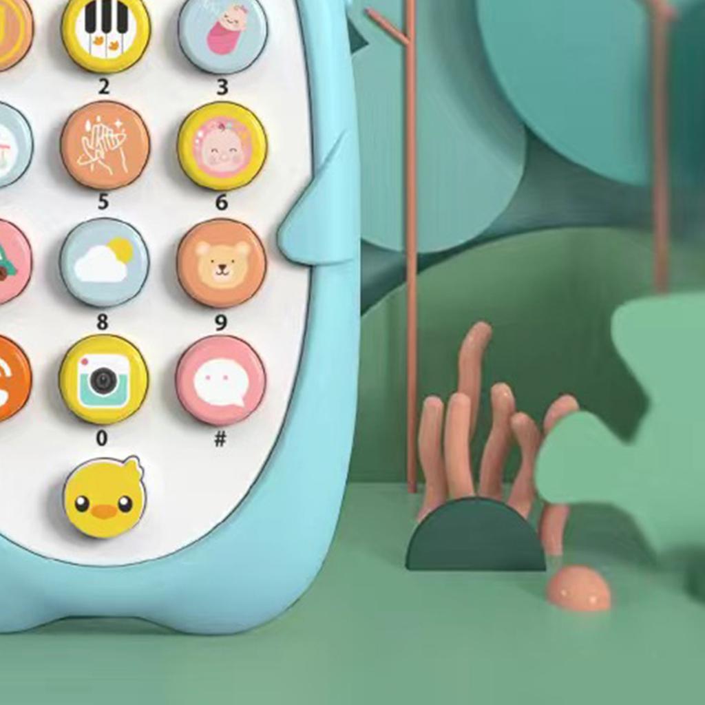 Baby Handy Spielzeug Frühe Bildung Simulation Musik Telefon Spielzeug für 1 bis 3 Jahre alte Kleinkinder Blau