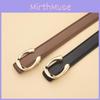 Simple Solid Color Gold Buckle Decoration Women Belt For Casual Wear