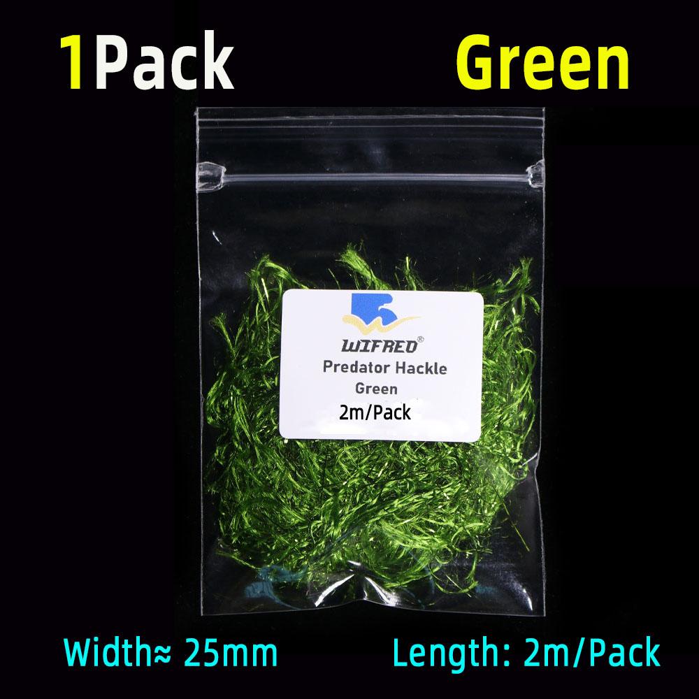 2M/Pack Predator Hackle Single-Sided Chenille Predator Hackle Fly Tying Material For Streamer Bodies Trout Pike Muskie Predators Fishing Lures