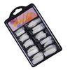 100pcs French Plastic Fingernails Solid Color Full Half Cover False Art Tips Accessory