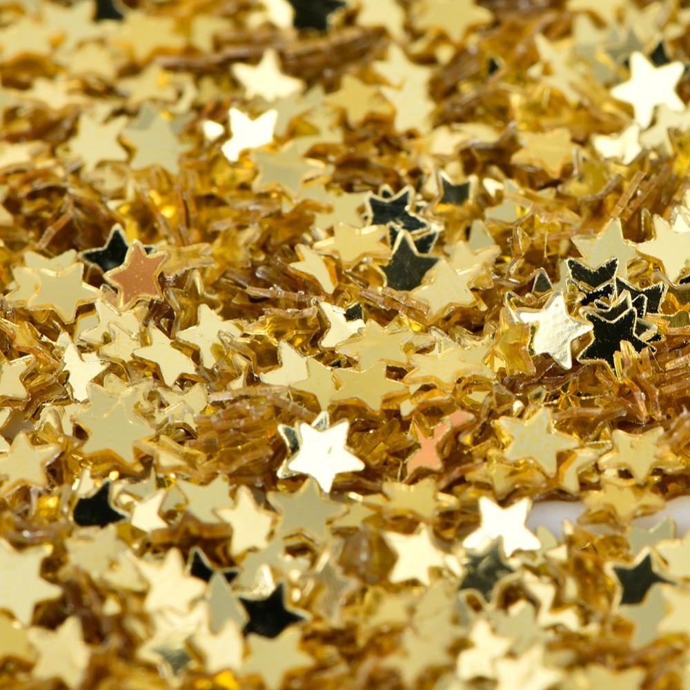 100g No Hole Design Star Confetti Foil Material Metallic Confetti Sparkle Star Sequins  DIY Crafts