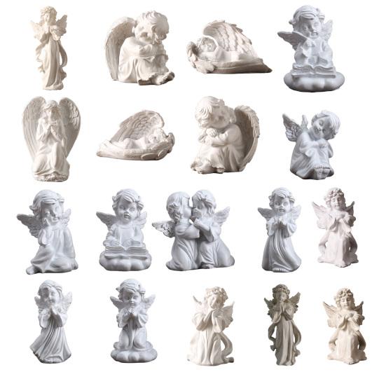 Estatua de Ángel de la Guarda Resina Figura de Ángel Pequeño Recuerdo Curación Simpatía Regalo para Estante Hogar Sala de Estar Escritorio Oficina Decoración