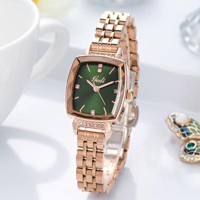 Rose Gold Steel Belt Watch Women'S Fashion Casual Diamond-Encrusted Waterproof Quartz Women'S Watch