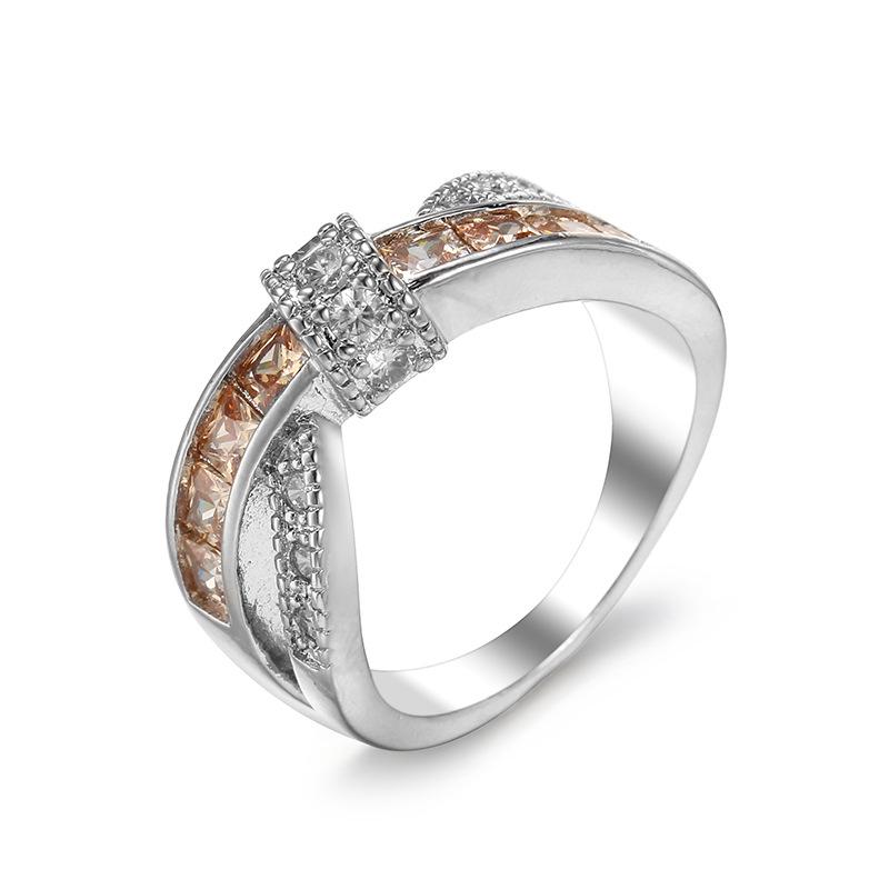 Hot-Selling Zircon Cross Jewelry Ring for Weddings & Ladies